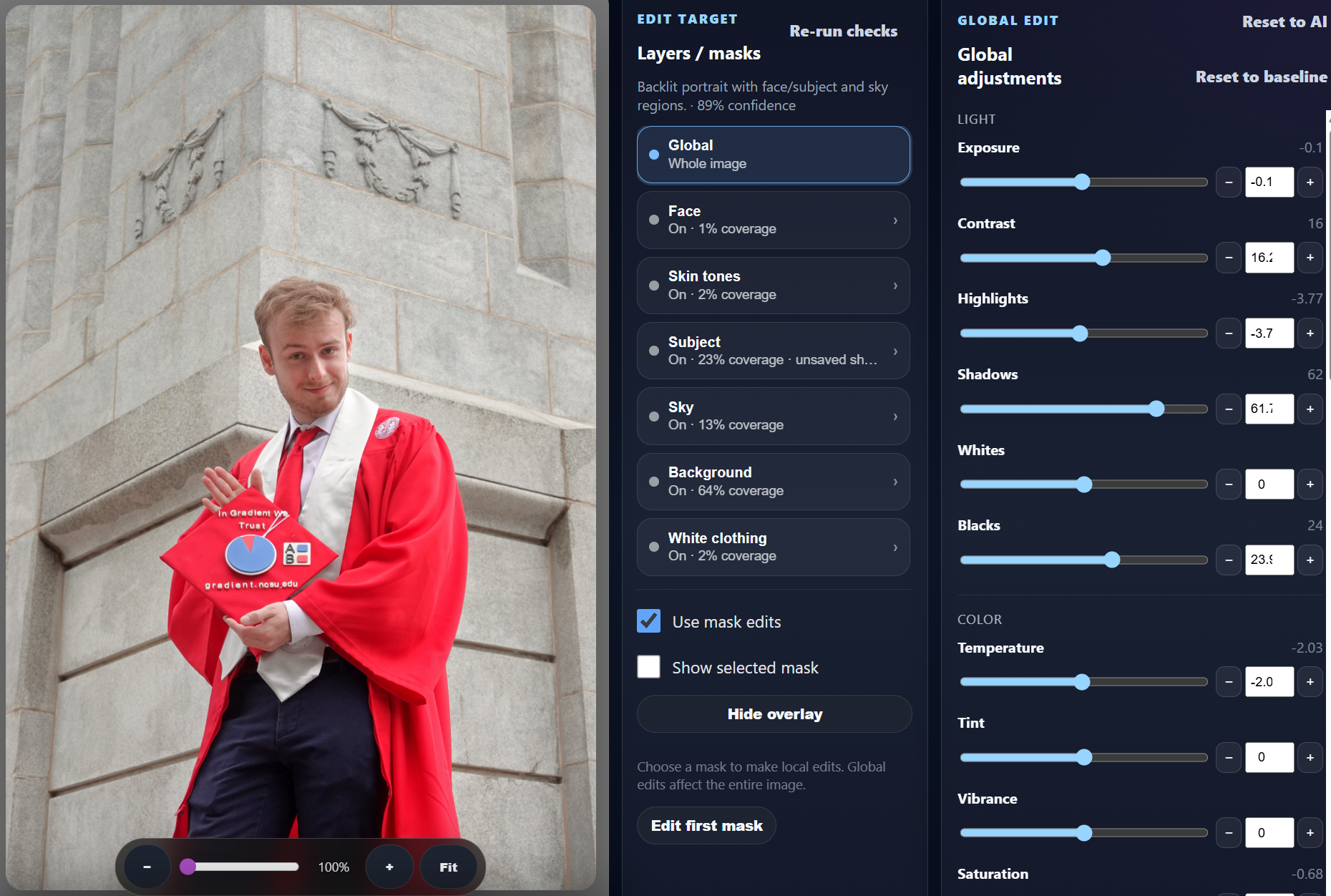 Global color detection preview in ShutterColor